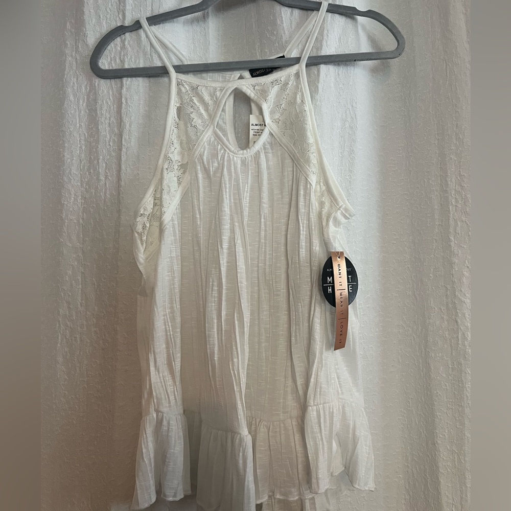Almost Famous White Tank Top NWT
